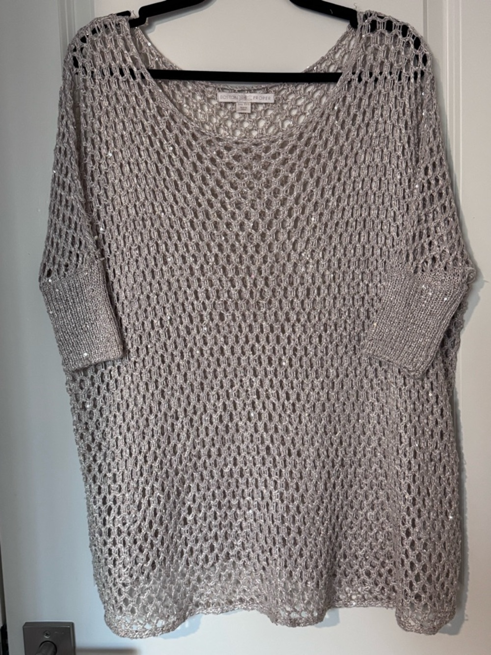 Boston Proper Oversized Knit Swimsuit Cover-Up / Sweater